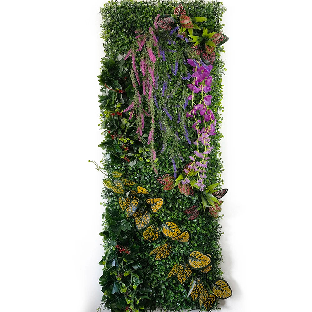 panneau mural pelouse artificielle plante décorative jardin intérieur extérieur décoration murale fleurs vertes artificielles