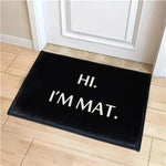 tapis d'entrée moderne bienvenue multilingue noir résistant antidérapant minimaliste