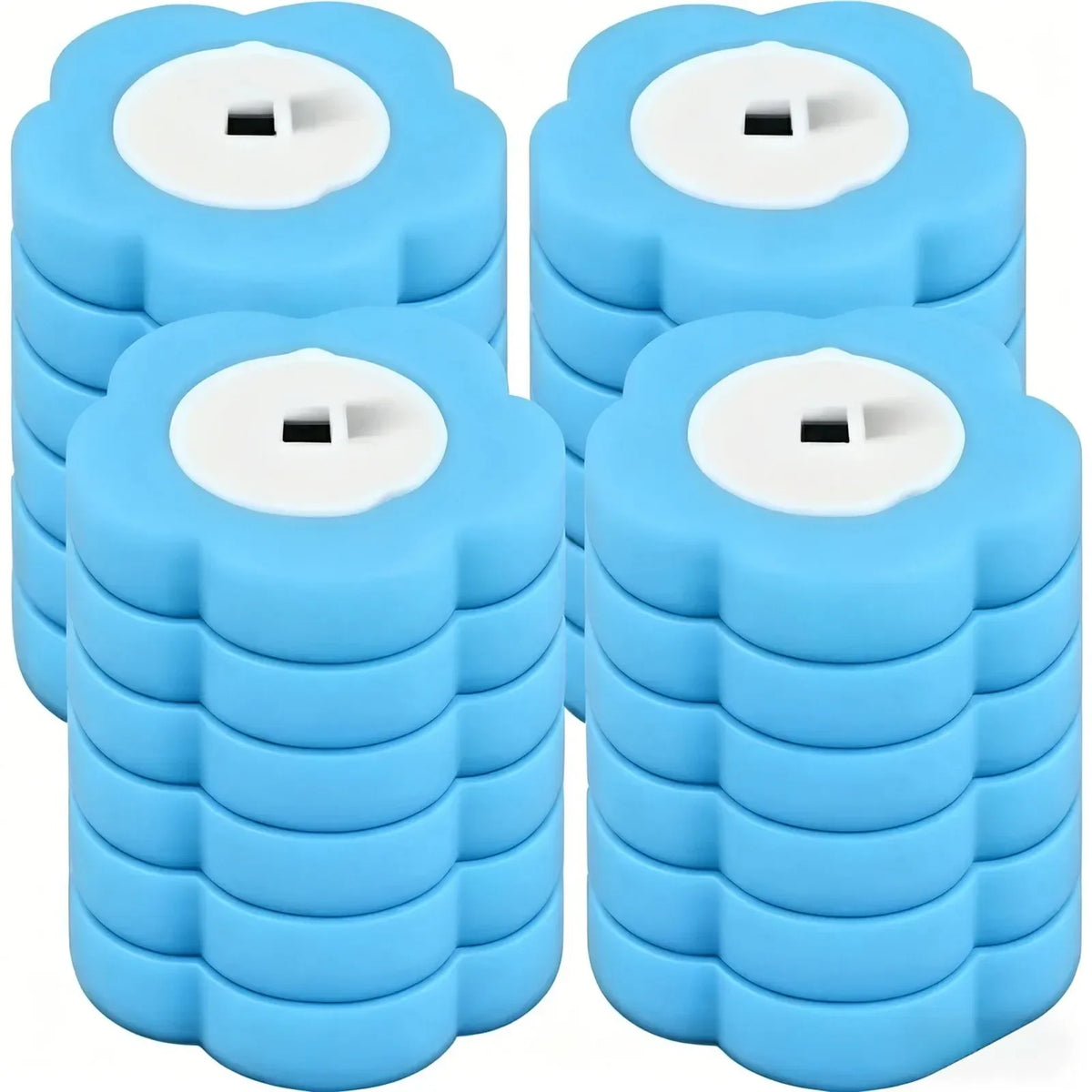 brosse wc jetable tête remplaçable kit outil nettoyage moderne pratique blanc bleu violet jaune
