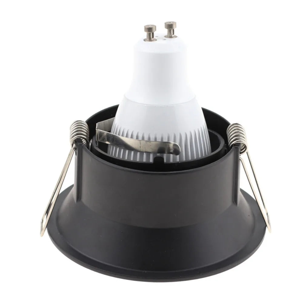 spot led noir moderne interrupteur bouton ampoyle gu10 clips chambre coucher