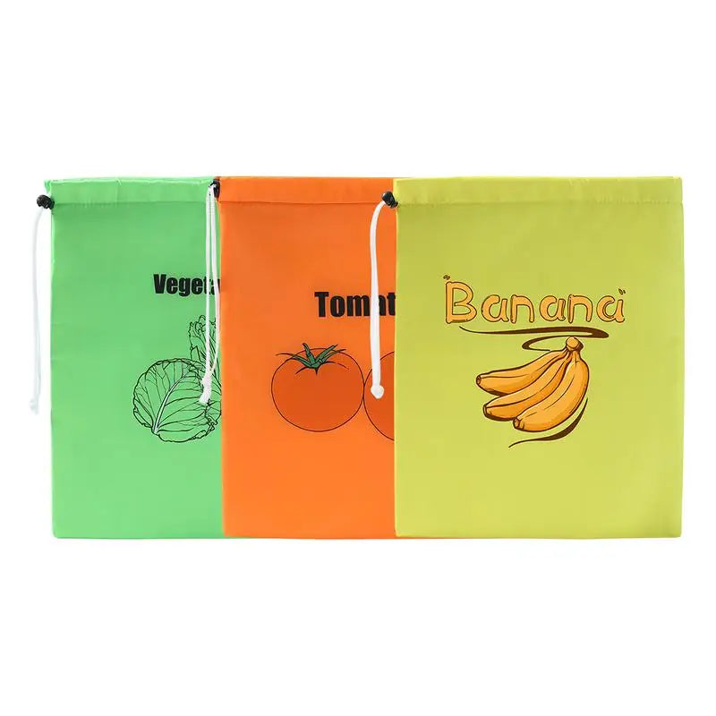 sacs rangement fruits légumes polyestor pliables conservation durable drawstring cuisine