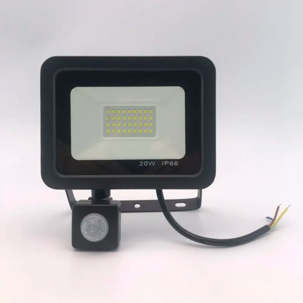 projecteur led 50w ip66 noir moderne capteur pir réglable 220v 110v