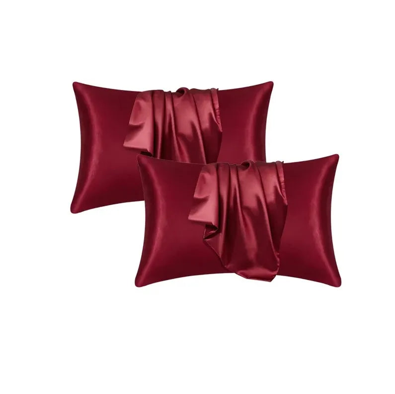 taie d'oreiller satin rose clair housse coussin moderne cheveux beauté sommeil nuit