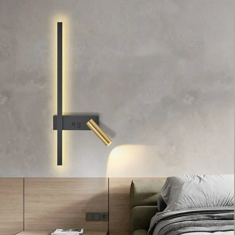 lampe murale moderne noire dorée éclairage quotidien 20 ampoules led réglable facile