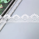 ruban dentelle motif floral blanc largeur 3cm polyester soluble eau mariage décoration classique élégante