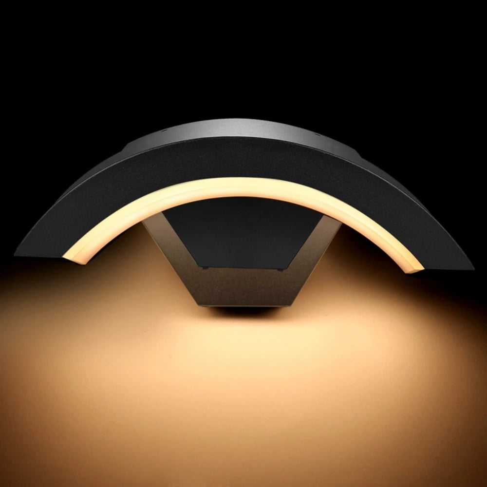 éclairage led applique murale moderne 18w rgbw blanc chaud ip65 verre trempé minimaliste contemporain