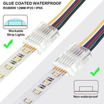 connecteurs led pin pin pin pin pin transparents adhésifs 8mm 10mm 12mm smd5050
