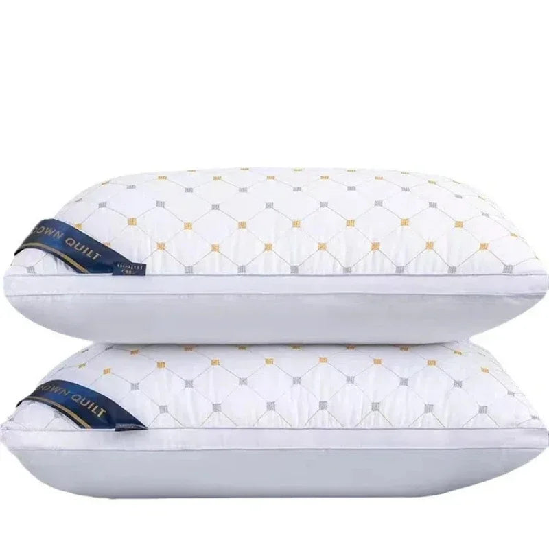 oreiller motif géométrique blanc gris jaune polyester moderne literie dormir protection cervical