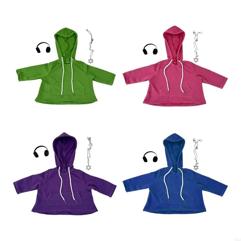 sweatshirt capuche ajustable vert rose violet bleu moderne casual collier pendentif étoile david
