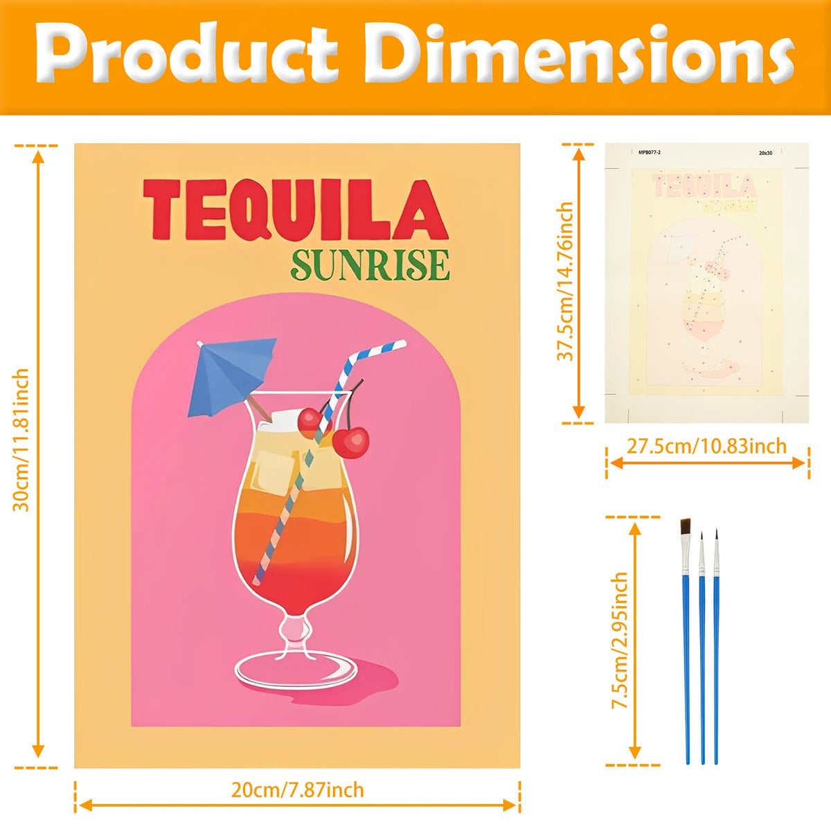 poster multicolore illustration cocktails retro clips peintures pots pinceaux débutant