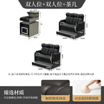 fauteuils cinéma noir simili cuir contemporain tablette intégrée porte gobelet porte papeterie