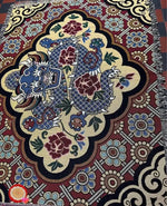 couverture multicolore motif géométrique floral traditionnel brodé opacité polyester coton decoration canapé sieste