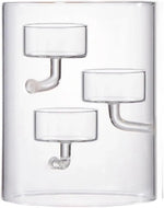 support bougies verre transparent moderne minimaliste clips bougeoirs décoration table événements centroń