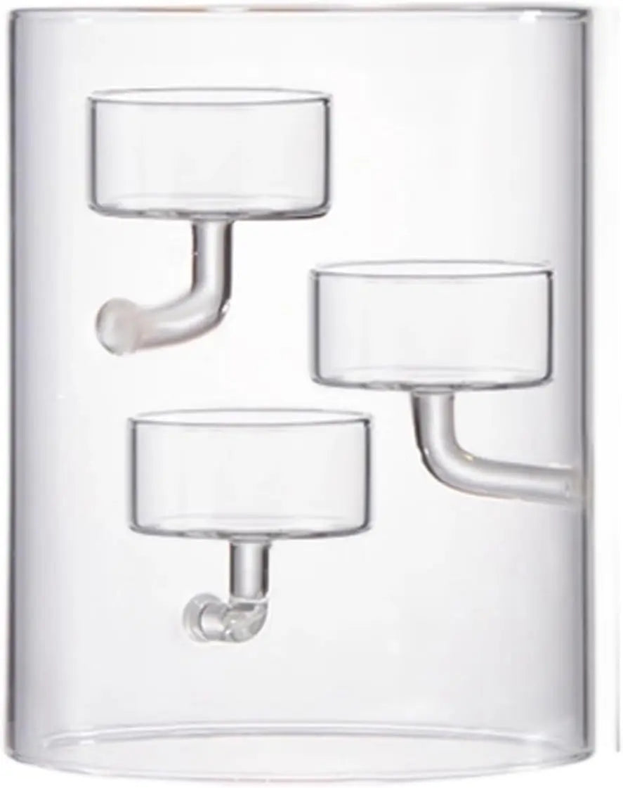 support bougies verre transparent moderne minimaliste clips bougeoirs décoration table événements centroń