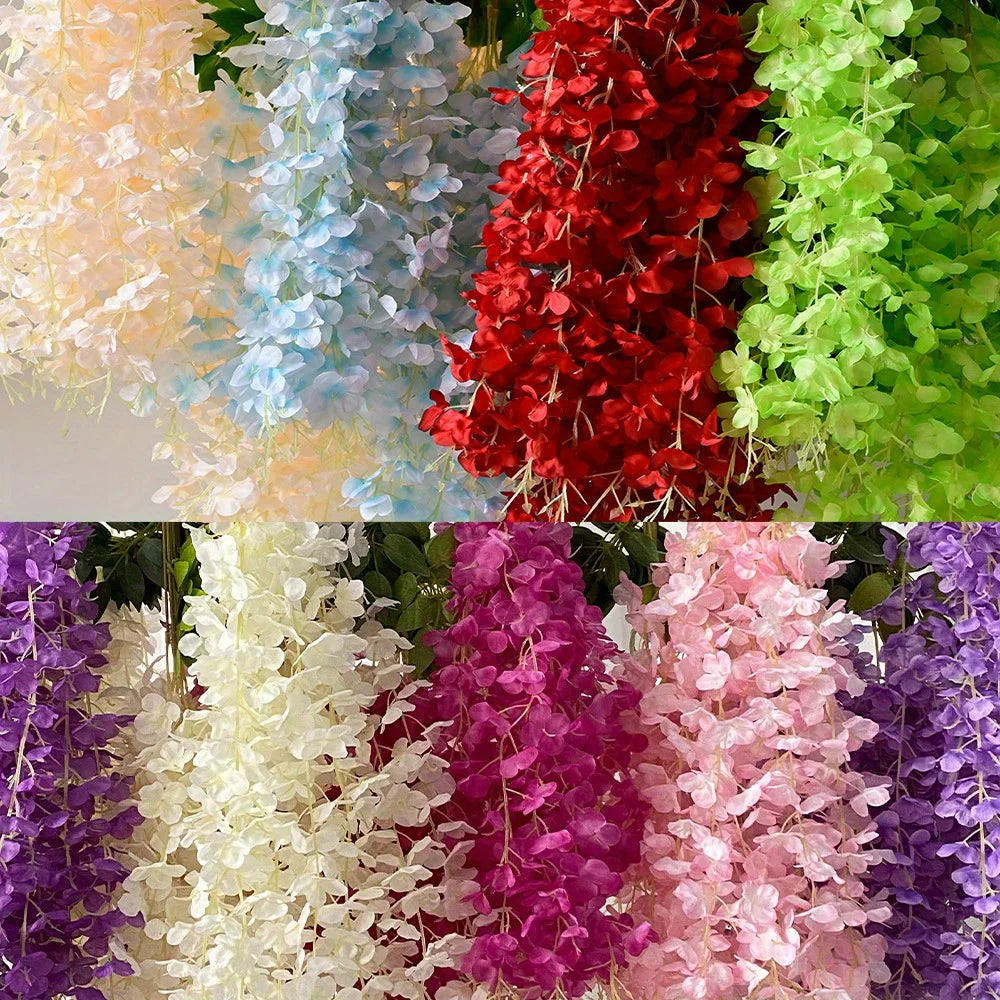 guirlande fleurs artificielles multicolore moderne extérieur mariage noël maison festive