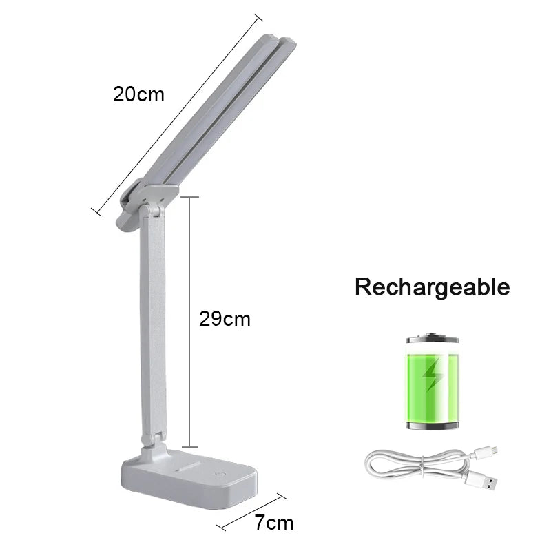 lampe pliable rechargeable led moderne blanc sans ombre tactile usb
