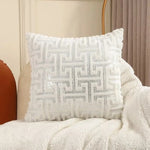 housse coussin géométrique doré moderne 100 polyester 30x50 45x45 blanc or décoration chambre voiture