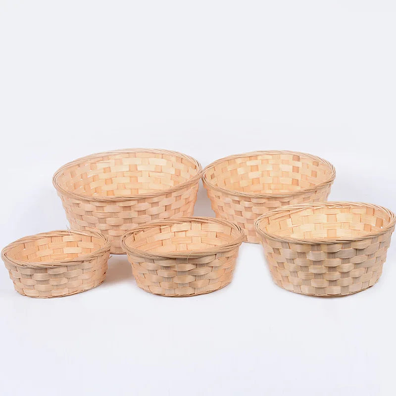 paniers tissage osier naturel réutilisables fruits rangement traditionnels bois bambou