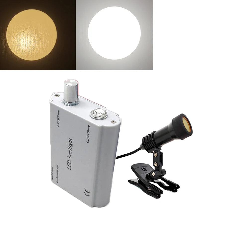 lampe frontale led dentaire chirurgicale filtre jaune pince loupes dentaires