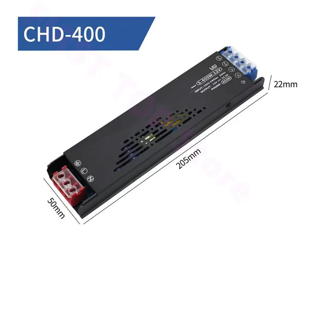 alimentation led 12v 24v 60w 100w 200w 240v 300w 400w ruban lumineux noire moderne