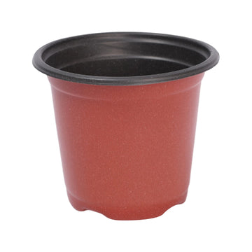 Pots fleurs modernes rouge noir texture granulée drainage 10cm 11cm 12cm 13cm 14cm 50pcs