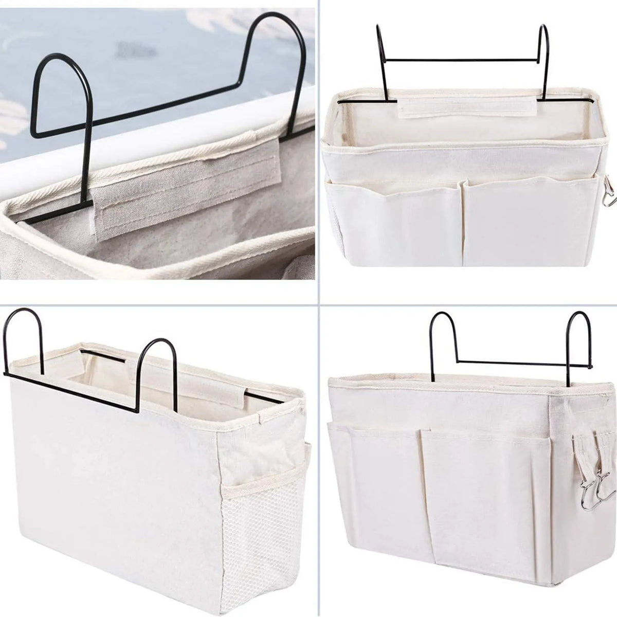 Sac rangement multi usages blanc rose bleu nuages souriants pliable moderne