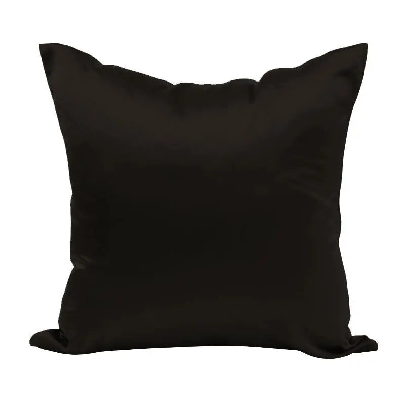 housse coussin satin polyester moderne beige uni lit 45x45 65x65 80x80 fixations invisibles