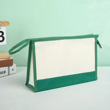 sac main toile polyester fermeture éclair blanc vert noir beige moderne pratique