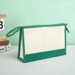 sac main toile polyester fermeture éclair blanc vert noir beige moderne pratique