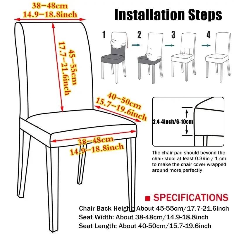 housse chaise marron foncé jacquard moderne élasthanne polyester extensible maison salon mariage