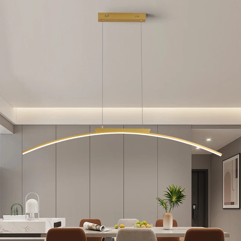 lampe suspendue or noir moderne minimaliste réglable hauteur éclairage salon chambre led