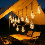 guirlande lumineuse solaire transparente dorée filament blanc vintage modes étanche télécommande