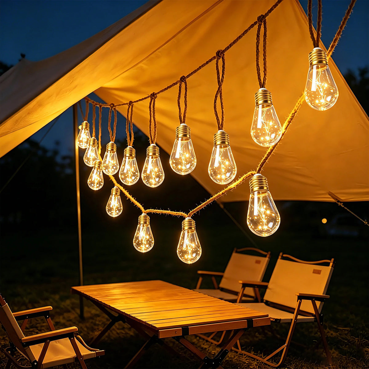 guirlande lumineuse solaire transparente dorée filament blanc vintage modes étanche télécommande