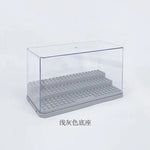 boîtes rangement transparentes figurines lego voitures miniatures accessoires jouets boîtes présentation personnages diversément habillés