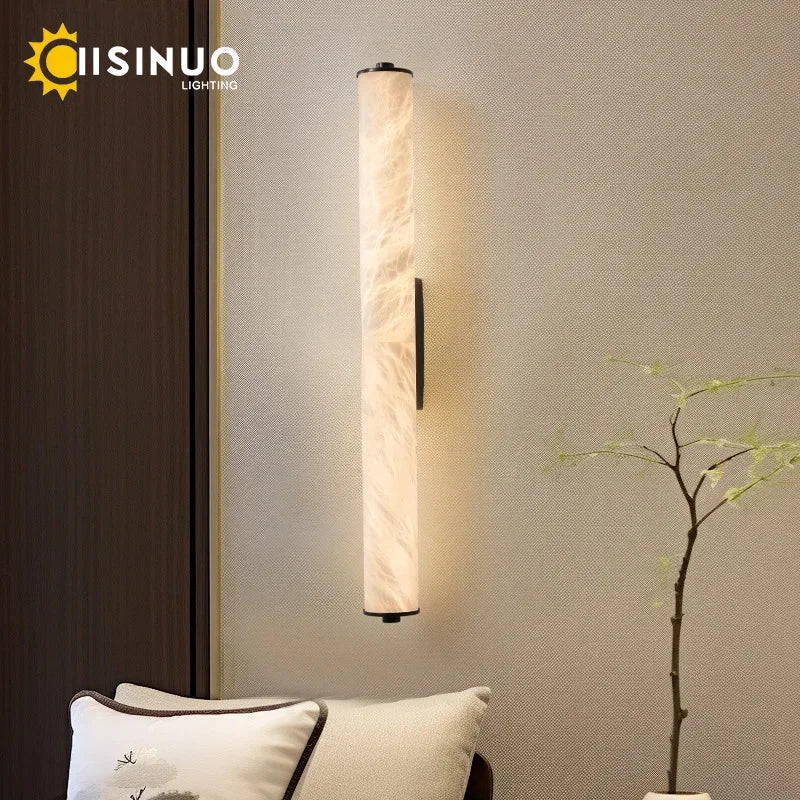 lampe murale moderne marbre blanc led 80cm haute qualité decorationintérieur