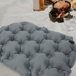 coussin gonflable vert gris tufté confortable valve gonflage imperméable polyester respirant légère portable camping