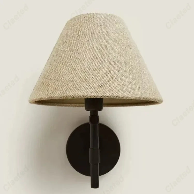 lampe murale led tissu beige industrielle fixation murale chambre salon entree étude