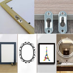 clips fixation cadres argentés vis pratiques suspension murales travail bois