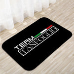 tapis moderne antidérapant mousse pe polyester noir blanc rouge vert bleu floral