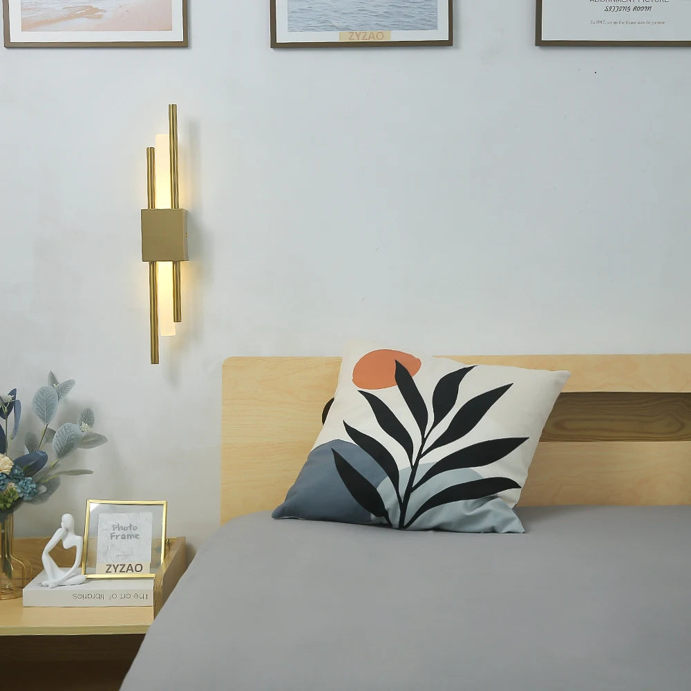 applique murale led moderne or noir blanche rectangulaire lisse minimaliste