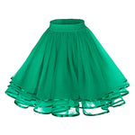 Jupe plissée évasée bleu marine noir vert rouge violet blanc translucide vintage ceinture élastique