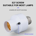 support lampe led intelligente infrarouge e27 moderne télécommande blanc métallique
