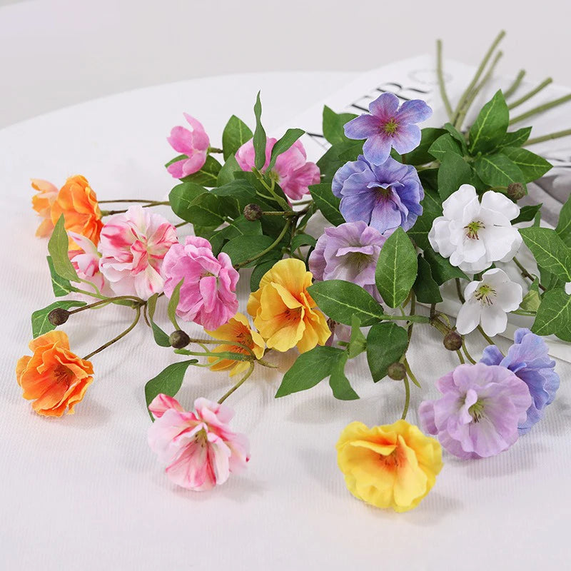 Bouquet artificiel fleurs orchidées roses blancs jaunes intérieur décoration mariage anniversaire minimaliste