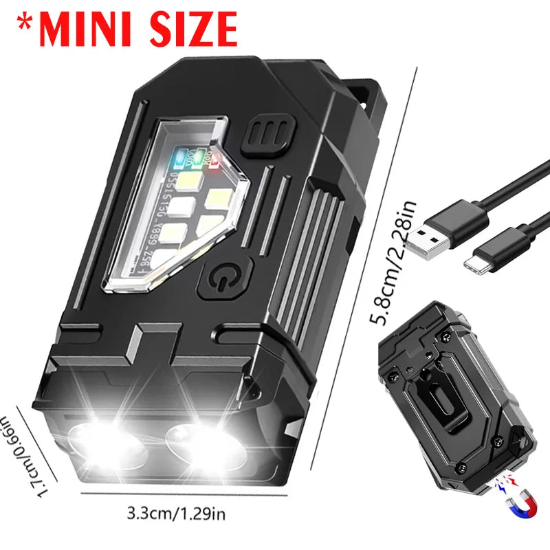 lampe torche rechargeable led usb aimantée moderne 800 lumens 10w variateur modes campingurgence
