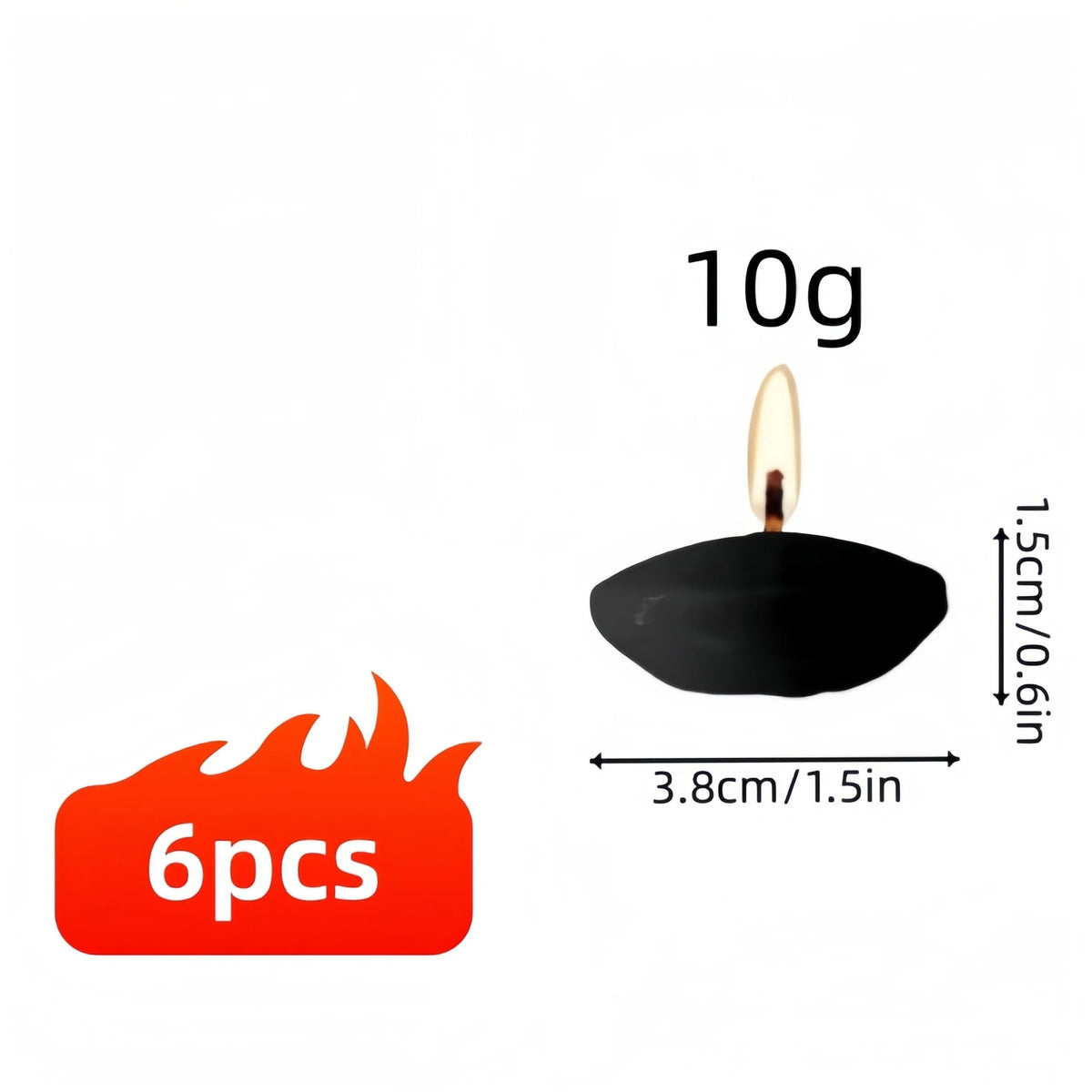 bougies flottantes noires rondes 10g 20g 1.5pouce 1.8pouce minimaliste fil vases table mariage