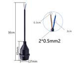 guirlande lumineuse led ampoule suspendue noire moderne étanche e27 30cm 50cm