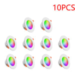 Spot LED Blanc Multicolore Compatible Bluetooth Fixation Vis Moderne 10W 113x50mm