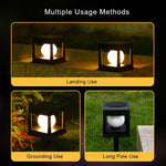 lampe solaire contemporaine noire ip65 plaque sol autonome led enterrée extérieure imperméable