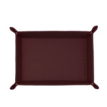 plateau rangement cuir bleu marine rose moderne dorés bijoux accessoires cosmétiques organiser pièces monnaie