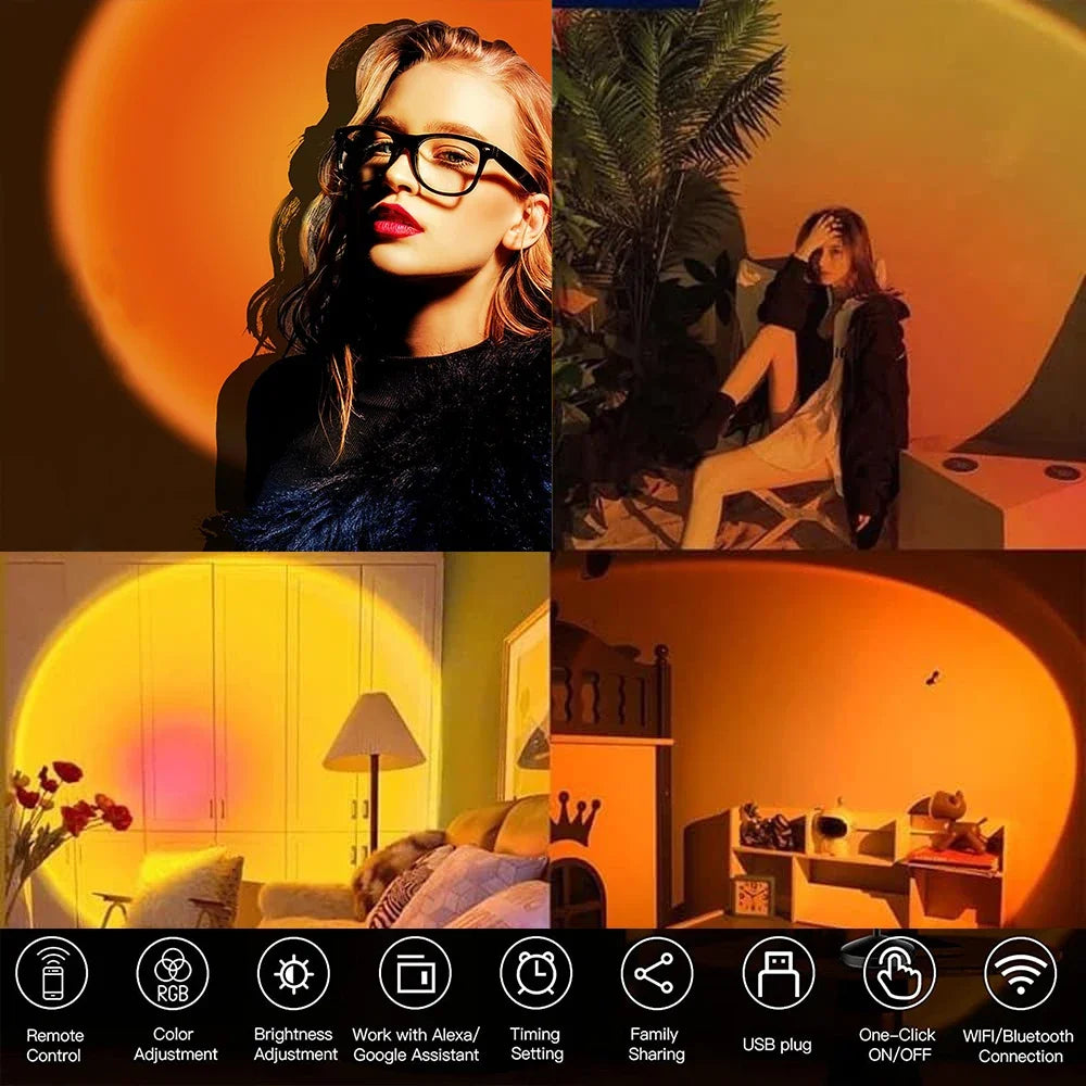 lampe led smart alexa google noir moderne trepied application usb